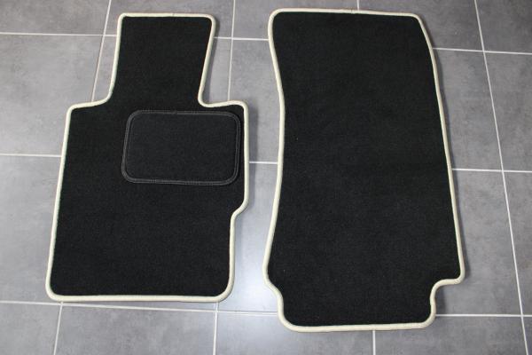 Floor mats 2 pcs. black/beige outline fit for BMW Z3