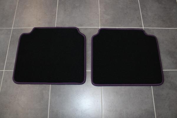 Floor mats 4 pcs. black/violett outline fit for BMW 02 E10