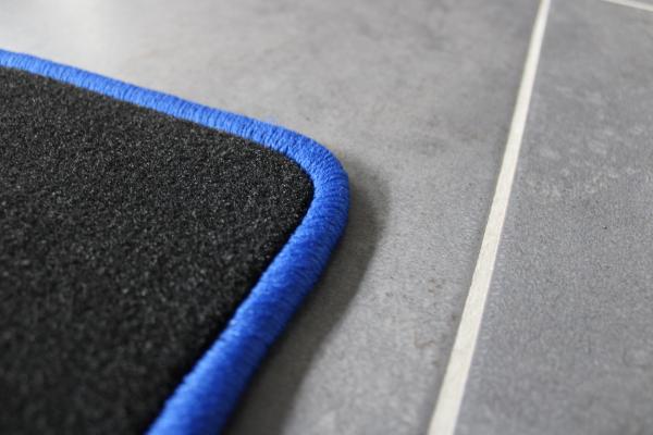 Floor mats 4 pcs. black/blue outline fit for BMW 3er E21