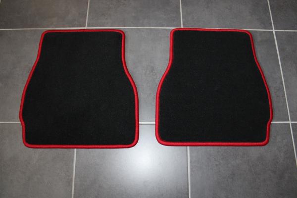 Floor mats 4 pcs. black/red outline fit for BMW 3er E30 Convertible