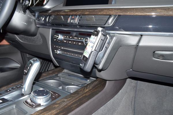 KUDA Telefonkonsole passend für BMW X5 ab 2013 / X6 ab 2014 (F15 / F16) Kunstleder schwarz