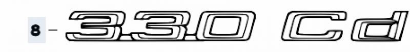 330Cd Emblem zum kleben für BMW 3er E46 330Cd Coupe / Cabrio