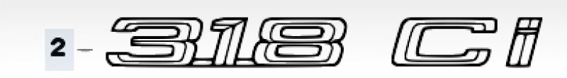 318Ci Emblem zum kleben für BMW 3er E46 318ci Coupé