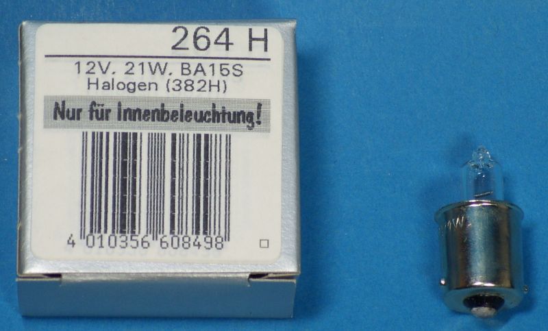 Glühlampe Halogen 21 Watt BA 15s