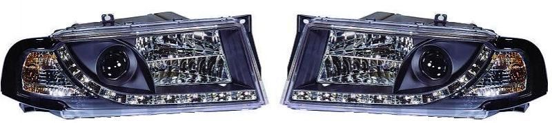 Headlights Dragon Design clear/black fit for Skoda Octavia 01-04