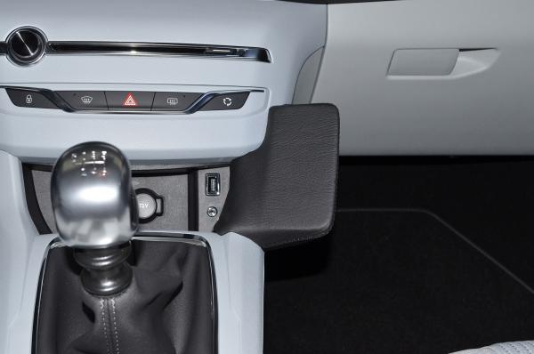 KUDA Telefonkonsole passend für Peugeot 308 ab 2013 & 2017 Kunstleder schwarz