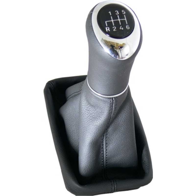 Leather-gear-handle chrome 6 Speed Mercedes W210 white Illuminat