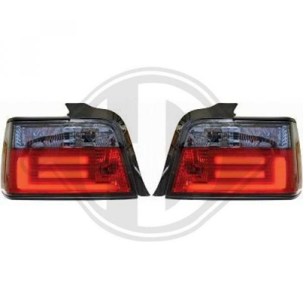 LED Rückleuchten klarglas/rot-schwarz passend für BMW 3er E36 Limousine