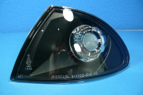 Blinker klar schwarz passend für BMW 3er E46 Limousine Touring, Bj.98-01