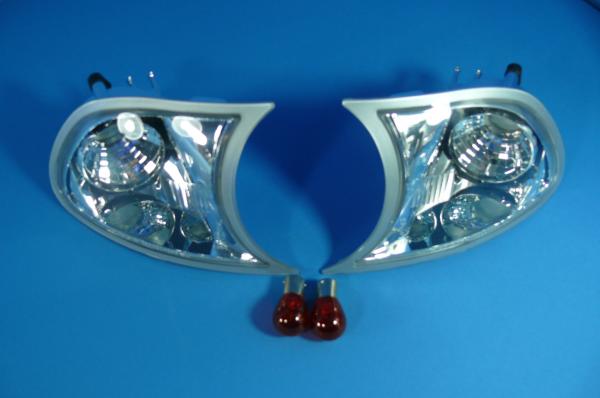 Blinker klar/chrom passend für BMW 3er E46 Coupe/Cabrio Bj. 10/01-03