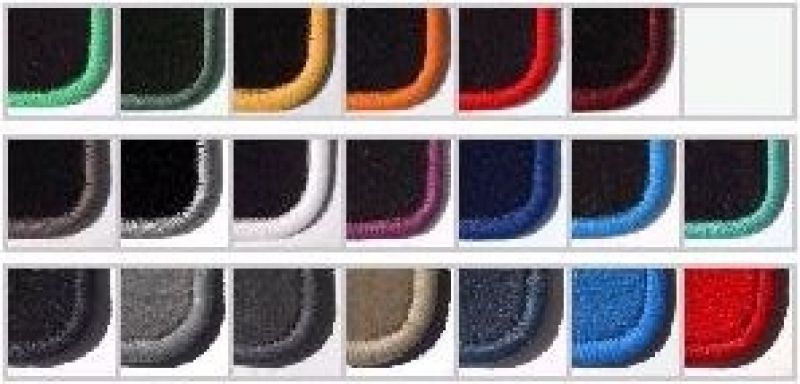 Floor mats 4 pcs. black/beige outline Mercedes W111
