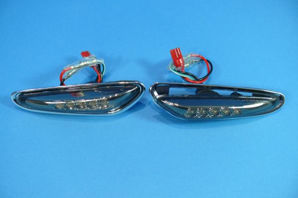Seitenblinker LED klar/schwarz passend für BMW 3er E46 Bj.01-05 E60 E61 X3 E83