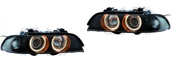 XENON Headlights Facelift-Look BLACK fit for BMW 5er E39 Bj. 09/95 - 08/00