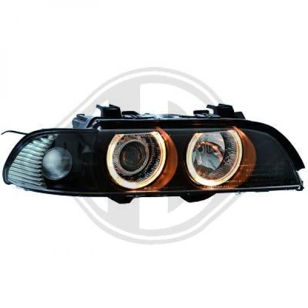 XENON Headlights Facelift-Look BLACK fit for BMW 5er E39 Bj. 09/95 - 08/00