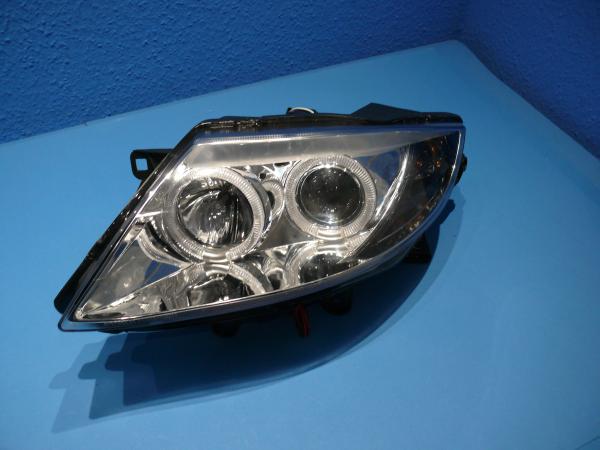 H1/H7 Headlights CHROME with Angel eyes CCFL-Technik fit for BMW Z4 (E85/E86)