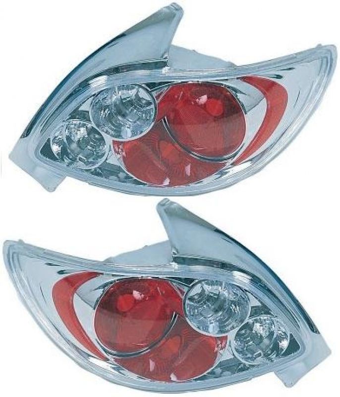 Rückleuchten klar/chrom passend für Peugeot 206CC