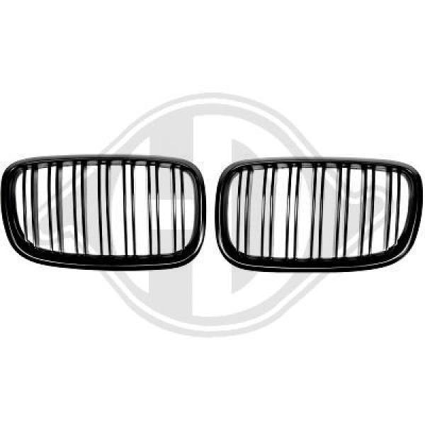 Grille black DOUBLE BRIDGE matted fit for BMW 5er E70 / X6 E71