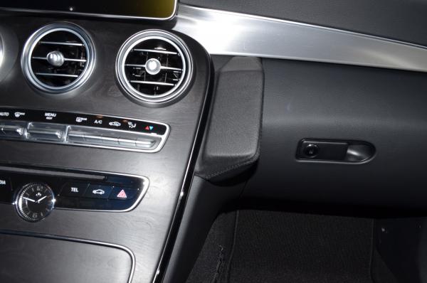 KUDA Telefonkonsole passend für Mercedes C-Klasse W205 ab 2014 Kunstleder schwarz