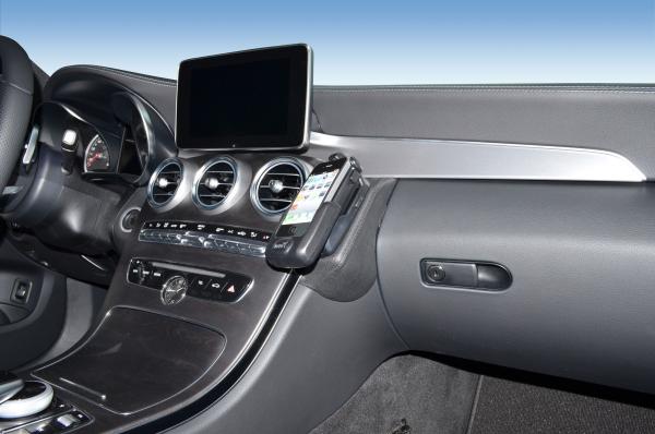 KUDA Telefonkonsole passend für Mercedes C-Klasse W205 ab 2014 Kunstleder schwarz