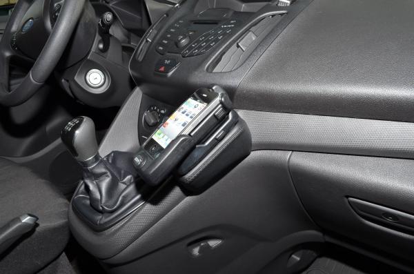 KUDA Telefonkonsole passend für Ford Transit Connect ab 12/2013 + ab 2018 Kunstleder schwarz