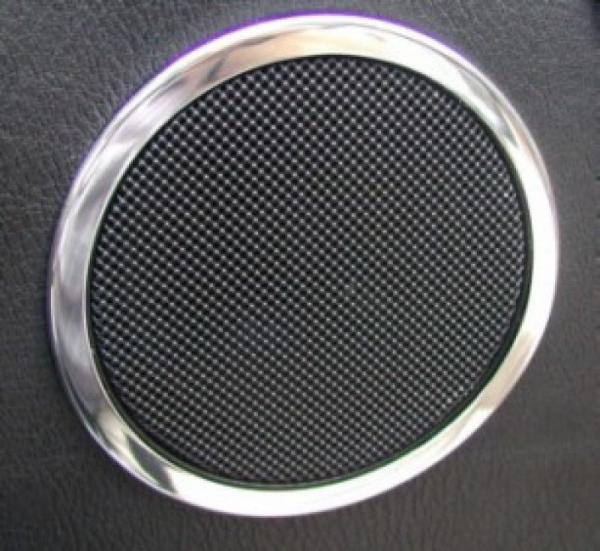 Door speaker rings 110mm polished (2 pcs) fit for BMW E36 / Z3