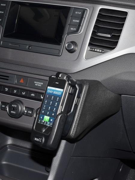 KUDA Telefonkonsole passend für VW Golf Sportsvan ab 02/2014 Kunstleder schwarz