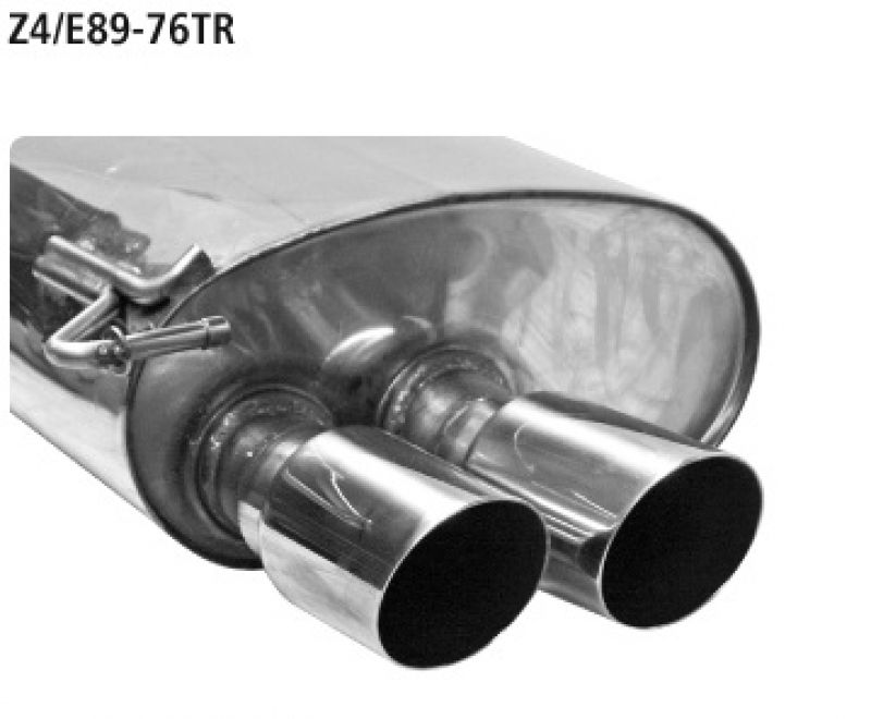 Bastuck Rearsilencer 2x76mm cut 20° right side BMW Z4 E89 6 cyl.
