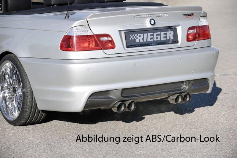 RIEGER rear skirt extension Sport-Look for rear skirt 50248/49/50/5 fit for BMW 3er E46 Sedan Convertible Coupe