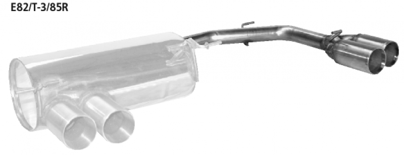 Endrohrsatz mit Doppel-Endrohr RH 2x85 mm RACE-Look E82