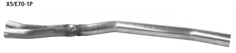 Tube replacing front silencer E70 X5 3.0i only suitable for
