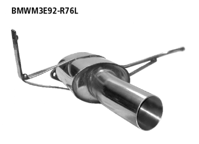 BASTUCK Motorsport Endschalldämpfer Einfach-Endrohr 1x76 mm LH passend für BMW 3er M3 E90 E92 E93