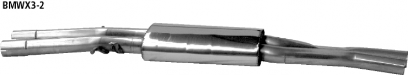 Bastuck Mittelschalldämpfer BMW X3 E83 Bj. 2004-2010