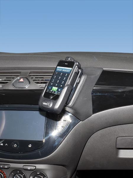 KUDA Telefonkonsole passend für Opel Corsa E ab 2014 Leder schwarz