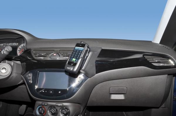 KUDA Telefonkonsole passend für Opel Corsa E ab 2014 Leder schwarz
