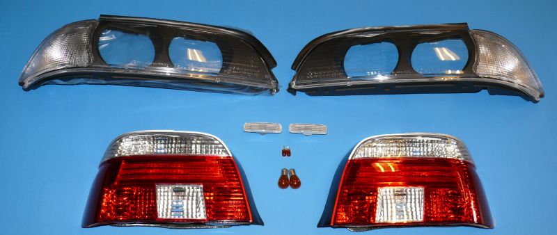 Taillights Set+ Indicator Set + Side Indicator white fit for BMW 5er E39 sedan