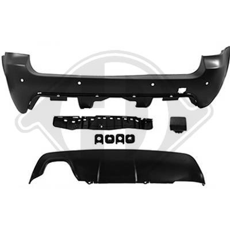 Sport Look Stoßstange hinten passend für BMW 5er E61 mit PDC Bj. 03-07