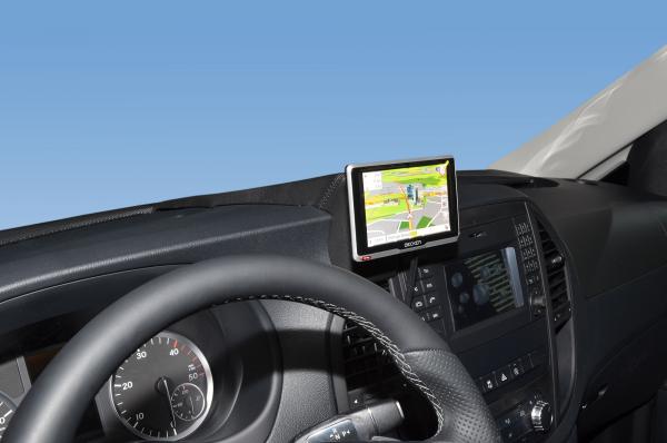 KUDA Navi holder fit for Mercedes Vito from 2014 real leather black
