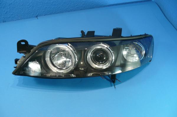 H1/H1 Scheinwerfer Angel Eyes SCHWARZ passend für Opel Vectra B 99-01 Facelift/