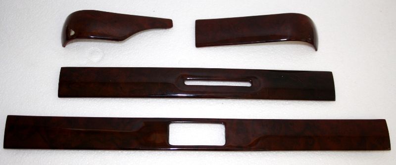 Additional wood set burl wood (4 pcs) fit for Mercedes W123 (with slider)