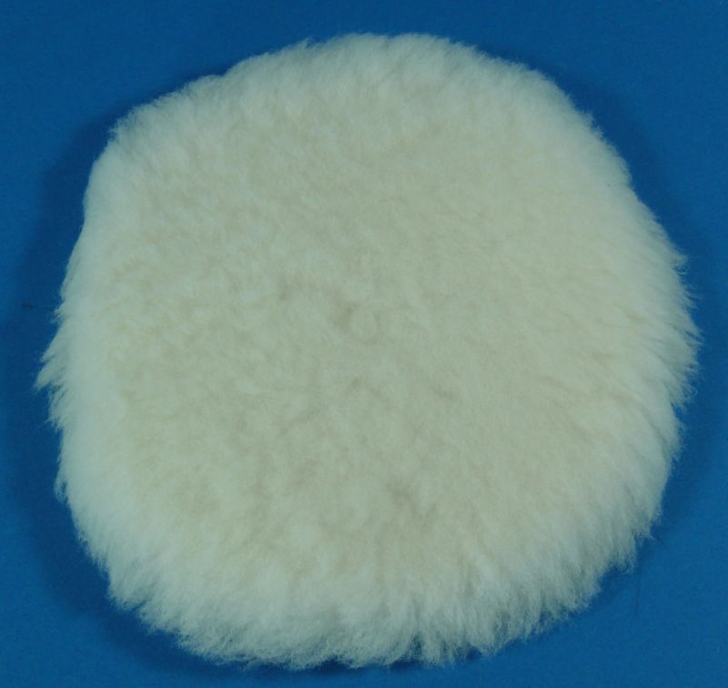 Lammfell Polieraufsatz 130x30mm für Klettteller 125mm