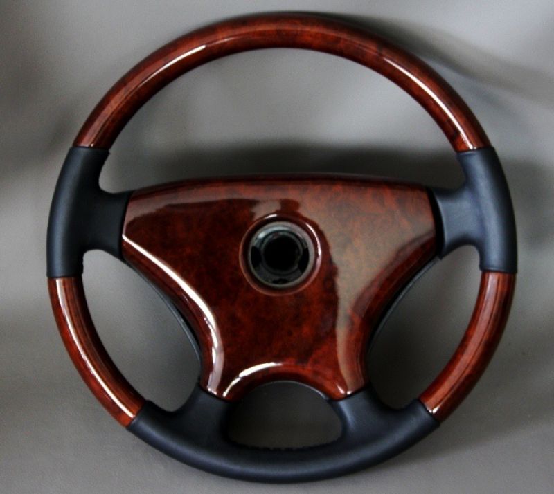 Steering wheel cover burled wood Mercedes W201 W124 Sportline FMW