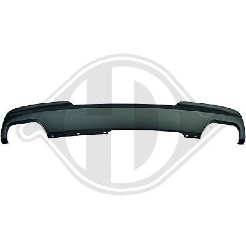 Diffusor Rear black with 2 cutouts for Tailpipe fit for BMW 5er F10/F11