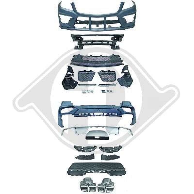 Stoßstangen Set Sport Optik für Mercedes M-Klasse W166 Bj. 11-