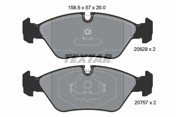 TEXTAR brake pads front fit for ALPINA B6 / BMW E24 / E28 / E30