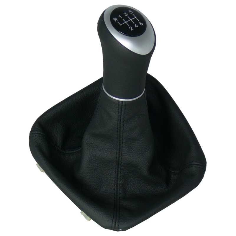 Leather-gear-handle 6 Speed Mercedes W203 yellow Illuminated