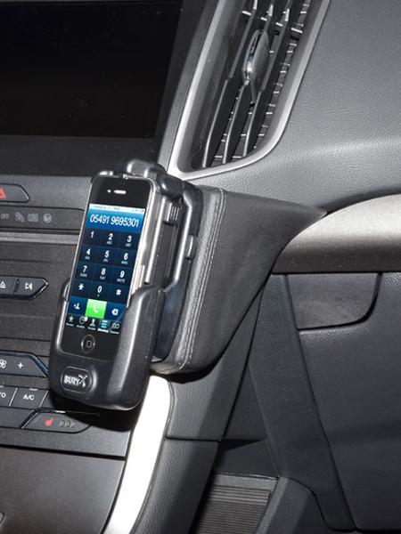 KUDA Telefonkonsole passend für Ford Galaxy / S-Max / Edge ab 2015 Leder schwarz