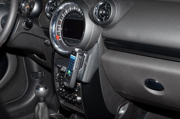 KUDA Telefonkonsole passend für Mini Countryman R60 Facelift 07/14 - 2017 Kunstleder schwarz