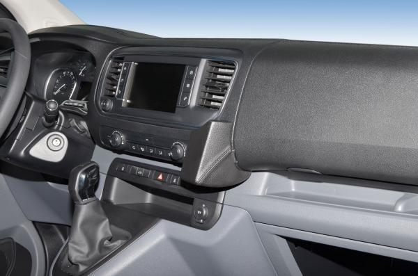 KUDA Telefonkonsole passend für Citroën Jumpy ab 2016 & Fiat Scudo ab 2021 & Opel Vivaro ab 2019 & Opel Zafira Life ab 03/2019 & Peugeot Expert ab 2016/03 & Toyota Toyota ProAce II ab 2016/09 (alle ohne Klimaautomatik) Kunstleder schwarz