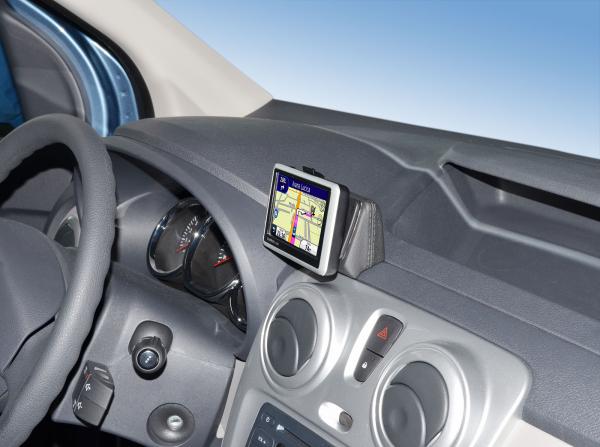 KUDA Phone console fit for ​Dacia Dokker from 2013/ Lodgy from 2012 Mobilia / artificial leather black