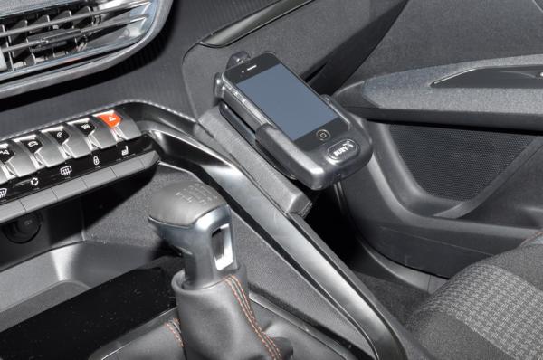 KUDA Telefonkonsole passend für Peugeot 3008 & 5008 ab Bj. 2016 Kunstleder schwarz